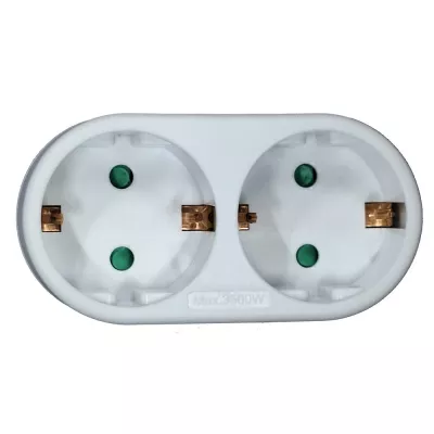 ELOSZTÓ KETTES2×16A 250V GYERMEKV. 250V 16A IP20