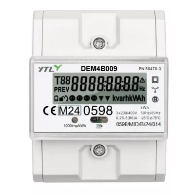 3 PÓLUSÚ DIGITÁLIS ALMÉRŐ DIN SÍNRE 3 x 0.25-5(80)A, 4 MODUL