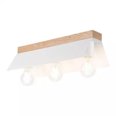 ESME menny.lámpa 3 x E27  max 15W LM-3.256 white, wood