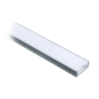 Aluminium profil szett LED szalaghoz fehér fedéllel 2000x17,4x7mm