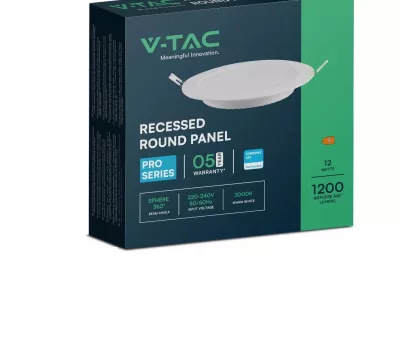 LED PANEL 18W KEREK SÜLLY 4000K (SKU 214861)IP20 230V 1400LM VT-1807
