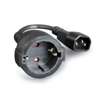 Tápkábel átalakító C14 apa-schuko PC-SFC14M-01