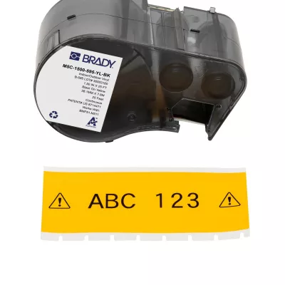 NYOMTATÓ SZALAG FEKETE-SÁRGA VINYL M5C-1500-595-YL-BL 38,1x7,62mm