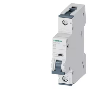 SIEMENS 5SY5110-7 1P.10A C 10KA DC!! 220 V DC 230/400 V AC 10kA, 1P C10 A
