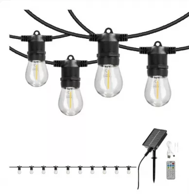 Szolár KERTI FÉNYFÜZÉR 10m 10xE27 @