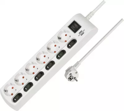 ELOSZTÓ 6-OS 2M 3G1,5 FEHÉR EGYENKÉNT KAPCSOLHATÓ