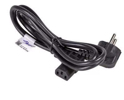 CSATL. KÁBEL 1,5m fekete 90°@