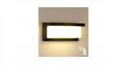 KÜLTÉRI FALI LÁMPA 12W BRICKY LED@ FEKETE  IP54