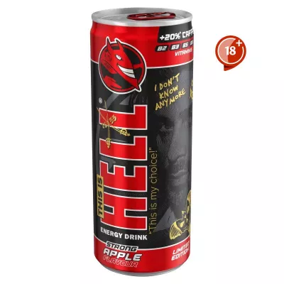 HELL strong alma- és tuttifruttiízű koffeintartalmú, szénsavas ital 250ml