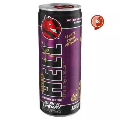 HELL black cherry koffeintartalmú, szénsavas ital 250ml