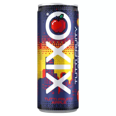 XIXO tutti fruity alma-tuttifruttiízű koffeinmentes, szénsavas üdítőital 250ml