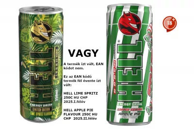 HELL apple pie 250ml 18+ koffeintartalmú, szénsavas ital