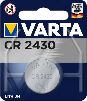 VARTA CR 2430 3V LÍTIUM ELEM 280mAh