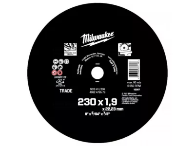 MILWAUKEE vágókorong 230x1,9mm fémhez, ECO SCS41 230x1.9mm