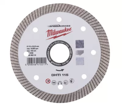 MILWAUKEE GYÉMÁNT VÁGÓT. 115mm@ GYÉMÁNT VÁGÓTÁRCSA DHTi 115 mm