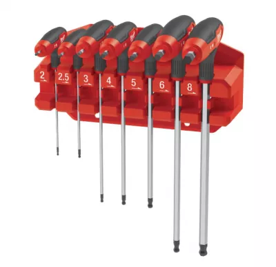 MILWAUKEE T-IMBUSZKULCS KÉSZLET 7DB@ KOMFORT MARKOLATTAL 7DB-OS