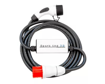 SPARK LINE TÖLTŐ KÁBEL 22KW TYPE2@ 3x32A Type 2 22kW 12m kábelel