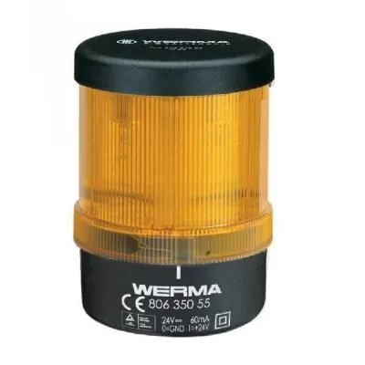 WERMA fényjelző sárga LED 24V DC