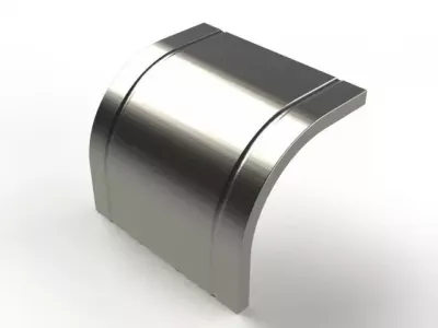 Kábeltálca fedél belső ivre 100x35