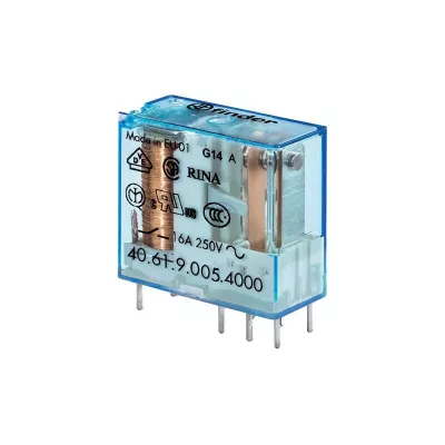 FINDER relé  5V/DC 16/30A 8P 1CO AgSnO2