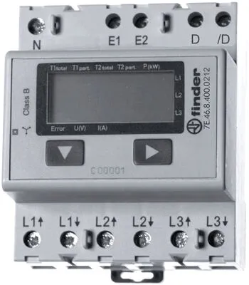 Fogyasztás mérő 3 fázisú 65A digitális TS-35 modbus modbus mid