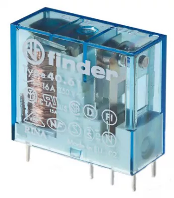 RELÉ FINDER 12V/DC 16A 8P 1CO
