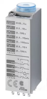 FINDER IDŐRELÉ MINI.12V/AC 4V. MEGHÚZ,BEKAPCS.TÖRL,VILLOG,IMPUL,