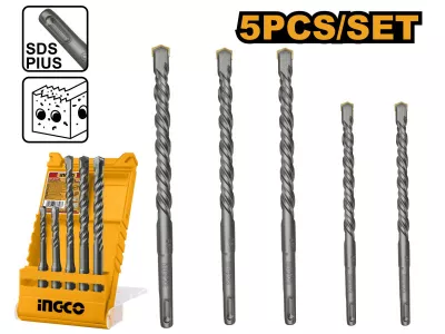 INGCO kőzetfúró készlet 5 részes 6-12mm, SDS-Plus