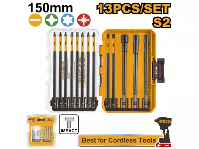 INGCO BITHEGY KLT 150mm 13 RÉSZES @ IMPACT, S2,