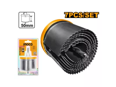 INGCO körkivágó készlet 7 részes 26-63 mm