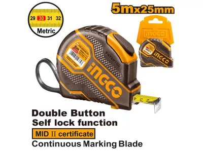 INGCO MÉRŐSZALAG  5mx25mm gumírozott
