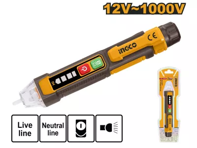 INGCO FEÁZISKERESŐ ÉR.MENT.SZIG. @ ÉRINTÉS MENTES,12-1000 V-ig,SZIGTELT