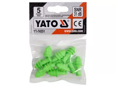 YATO FÜLDUGÓ 7-12mm (5 pár) @ SNR CSILLAP.ÉRTÉK, 31dB, SZILIKON