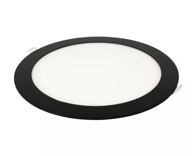 MIDEA LED panel kerek fekete 18W 3000/4000/6000K 1300lm süllyesztett, anyaga: alumínium