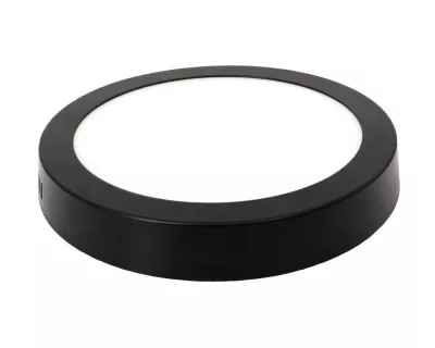 MIDEA LED panel kerek fekete 18W 3000/4000/6000K 1300lm falon kívüli, anyaga: alumínium