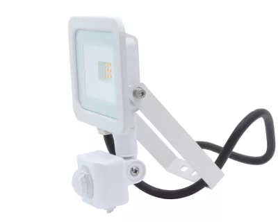 LED fényvető/reflektor mozgásérzékelővel 10W 4000K 900lm fehér, lapos kivitel