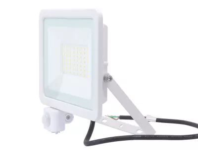 LED fényvető/reflektor mozgásérzékelővel 50W 4000K 3700lm fehér, lapos kivitel