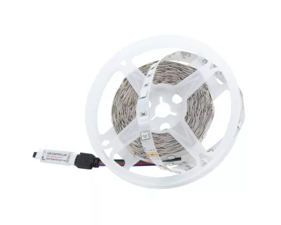 LED SZALAG RGB 5m-es adapterrel@