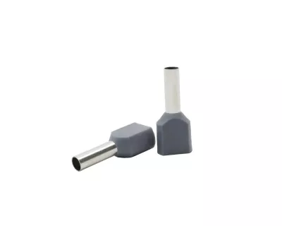 Ikerérvéghüvely 2x4mm2 szürke
