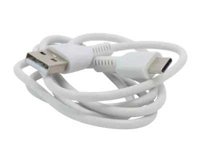 USB-A USB-C töltőkábel fehér 1m@