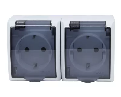 FALA dupla csapfedelesdugalj IP44