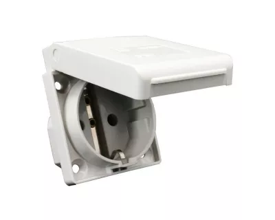 Ipari dugalj beépíthető 16A 250V IP54 fehér 50x PCE