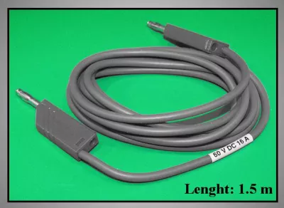 4MM-ES BANÁNDUGÓS MŰSZERZSINÓR SZILIKONOS, FEKETE, 1.5m HIRSCHMANN