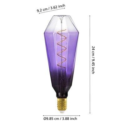 LED E27 T100 4W 1800K 120Lm lila @