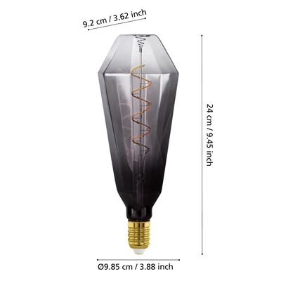 LED E27 T100 4W 1800K 110Lm smoky@