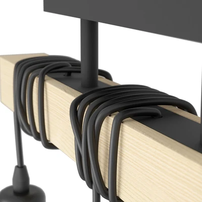TOWNSHEND Menny.E27 3x60W fekete 32915 HELYETT