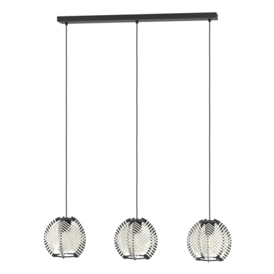 WAVERTON függeszték E27 3x40W fekete/fehér