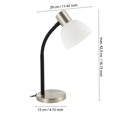 MACERE Asztali E14 25W m.nikkel/feh@