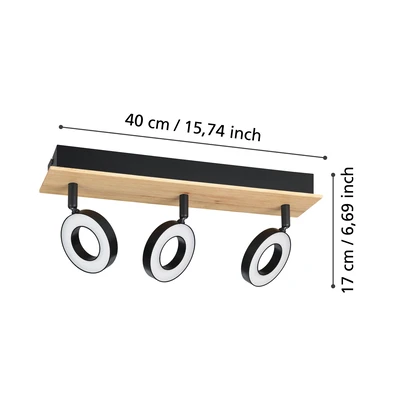 RIELVES LED menny 3x4,2W 3000K fa