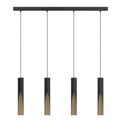 BARBOTTO LED függ GU10 4x4,5W fek/ba